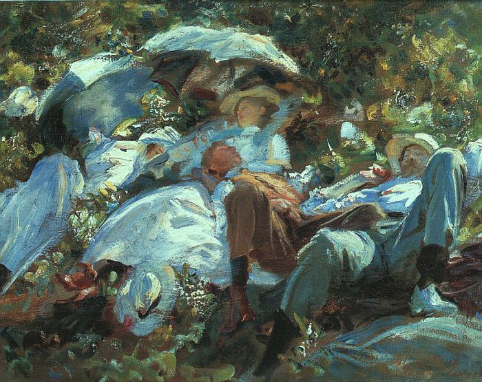 John Singer Sargent Group with Parasols